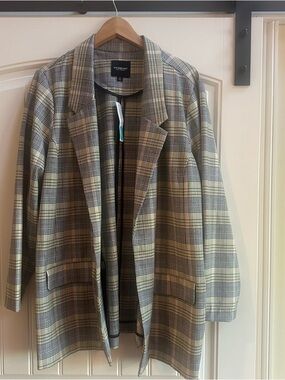 NWT Liverpool Stitch-fix Joonie Boyfriend Blazer Open Front Yellow 2X